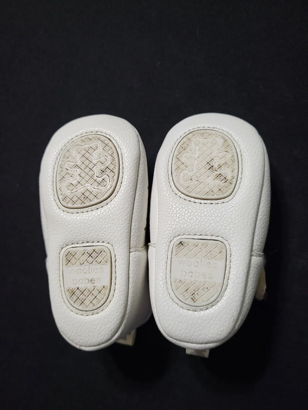 Baby Girls' White Mary Jane Bow Shoes with Hook-and-Loop Strap